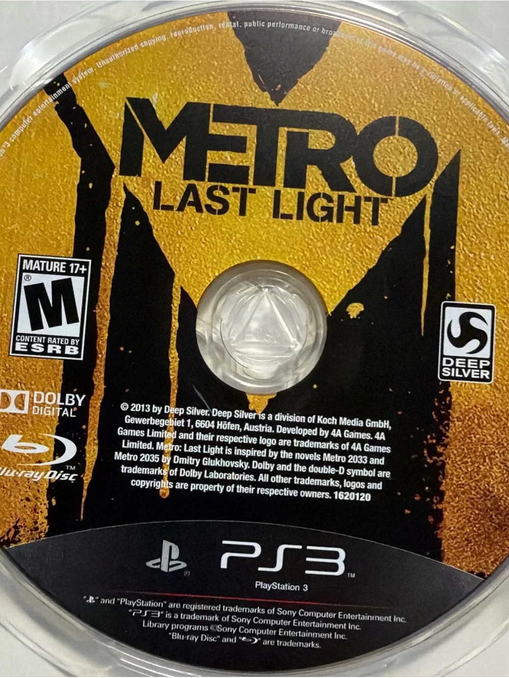 Metro: Last Light Limited Edition - PlayStation 3 includes manual